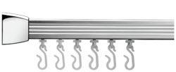 Croydex Slenderline Chrome Shower Curtain Rail & Glider.